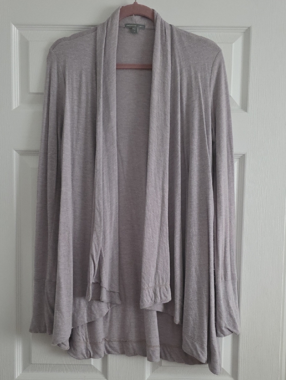 James Perse Lavender Gray Open-Front Women's Cardigan